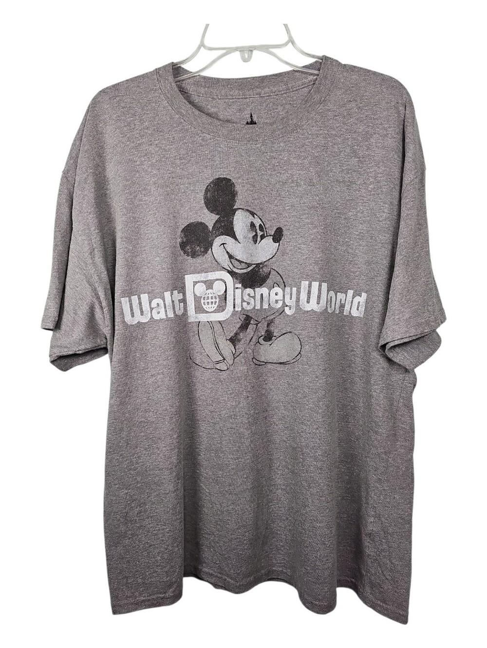 Disney Parks Tee Shirt Classic Mickey Mouse Gray Black‎ Men's XL